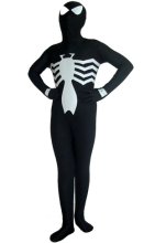 Black and White Kids Spider Zentai Suit