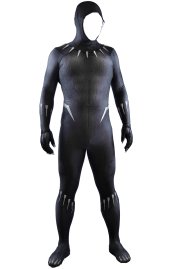 [Platinum] Puff Printed Black Panther Spandex Lycra Costume with Necklace and Claws