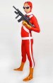 Adam Strange Costume | Red and White Super Hero Zentai Costume
