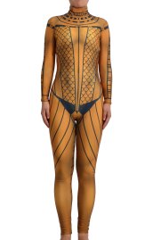 Anuxinamoon Printed Spandex Lycra Costume with Muscle Shadings