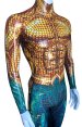 Aquaman PU Printed Spandex Costume no hood no hand no foot
