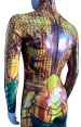 Aquaman PU Printed Spandex Costume no hood no hand no foot