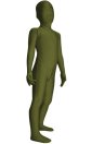 Army Green Spandex Lycra Kids Zentai Suit