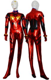 Asuka Langley Soryu Costume | Shiny Metallic Zentai Suit