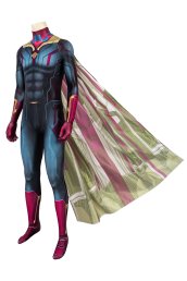 Avengers 3 Vison Printed Spandex Lycra Costume with Cape