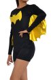 B-guy Black and Yellow Spandex Lycra Costume with Wings