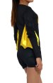 B-guy Black and Yellow Spandex Lycra Costume with Wings