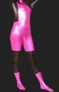 Black and Pink Shiny Metallic Catsuit / Zentai (No Hood)