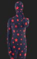 Black and Red Star Pattern Full-body Unisex Spandex Lycra Zentai Suit
