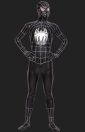 Black and Silver Shiny Metallic S-guy Catsuit