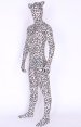 Black And White Leopard Lycra Spandex Zentai Suits With Ears And Tail