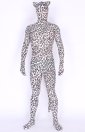 Black And White Leopard Lycra Spandex Zentai Suits With Ears And Tail Black And White Leopard Lycra Spandex Zentai Suits With Ears And Tail