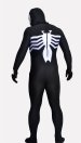 Black and White Shiny Spandex Lycra S-guy Zentai Costume with Lenses