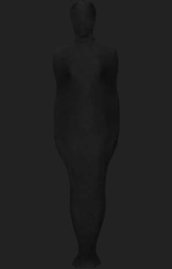 Black Lycra Full Body Unisex Unicolor Mummy Bag
