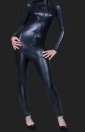 Black Matte Metallic Jumpsuit with Front Open (No hood, Hands and Feet)