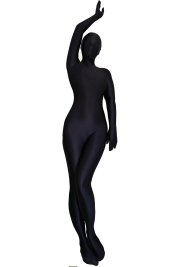 Black Oil Shiny Nylon Sexy Spandex Zentai Bodysuit
