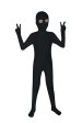 Black Open Eyes Kids Zentai Suit
