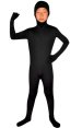 Black Open Face Kids Zentai Suit