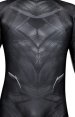 Black Panther Printed Spandex Lycra Costume No Necklace with 3D Muscle Shading