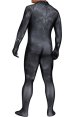Black Panther Printed Spandex Lycra Costume No Necklace with 3D Muscle Shading