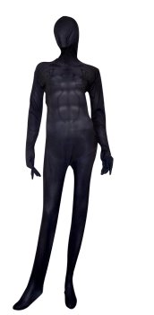 Black Printed S-guy Suit with 3D Muscle Shades
