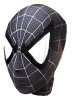 Black S-guy Hood with Shiny Metallic and Mesh Eyes