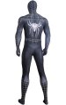 Black S-guy Printed Spandex Lycra Costume with Muscle Shadings and Mirror Lenses