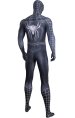 Black S-guy Printed Spandex Lycra Costume with Muscle Shadings and Mirror Lenses