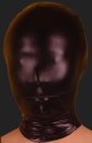 Black Shiny Metallic Hood with Mouth Zipper