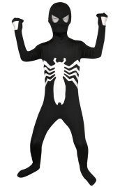 Black Spider Kids Zentai Suit