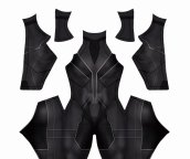Black Widow 2020 Black Printed Spandex Lycra Costume