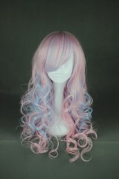 Blue And Pink Cosplay Wig