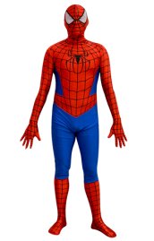 Blue and Red Printed Amazing S-guy Bodysuit