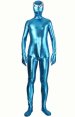 Blue Shiny Full Body Zentai Suit | New Fabric with Spider Eyes