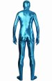 Blue Shiny Full Body Zentai Suit | New Fabric with Spider Eyes