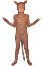Brown Leopard Kids Bodysuit with Ears and Tail