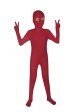 Burgundy Open Eyes Kids Zentai Suit