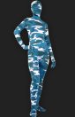 Camouflage Unisex Lycra Spandex Full-body Zentai Suit(Blue)