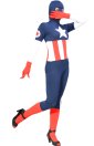 Captain America - Navy and Red Spandex Lycra Zentai Costume