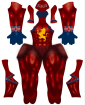 Captain Britain Printed Spandex Lycra Costume