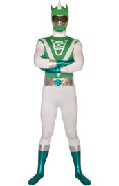 Choujuu Sentai Liveman BLACK BISON in Green Spandex Lycra Zentai