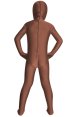 Coffee Spandex Lycra Kids Zentai Suit