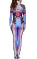 D.Va Overwatch Printed Spandex Lycra Zentai Costume no Hood