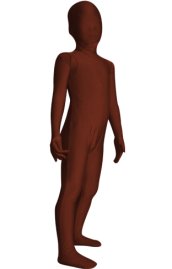 Dark Brown Spandex Lycra Kids Zentai Suit