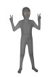 Dark Grey Open Eyes Kids Zentai Suit
