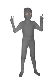Dark Grey Open Eyes Kids Zentai Suit