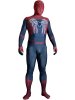 Dark Red and Blue Printed S-guy Lycra Zentai Costume with 3D Muscle Shading