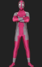 Dead Pool! Grey and Pink Spandex Unisex Zentai Suits