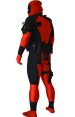 Deadpool Costume | Black Matte Metallic and Red Spandex Lycra Zentai Suit