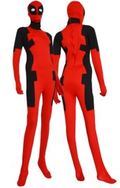 Deadpool Costume | Red and Black Spandex Lycra Zentai Suit